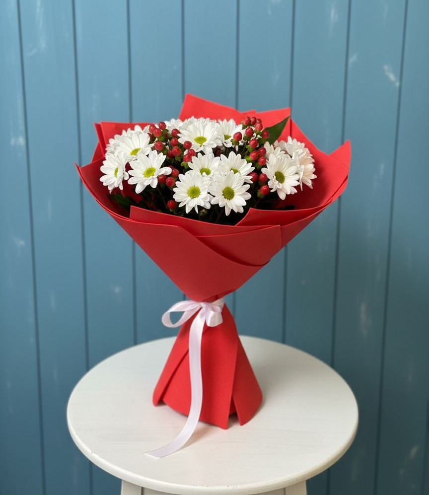 Букет цветов из: Хризантемы в Чебаркуле