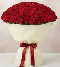 Букет 101 Красная роза Милано в Чебаркуле
