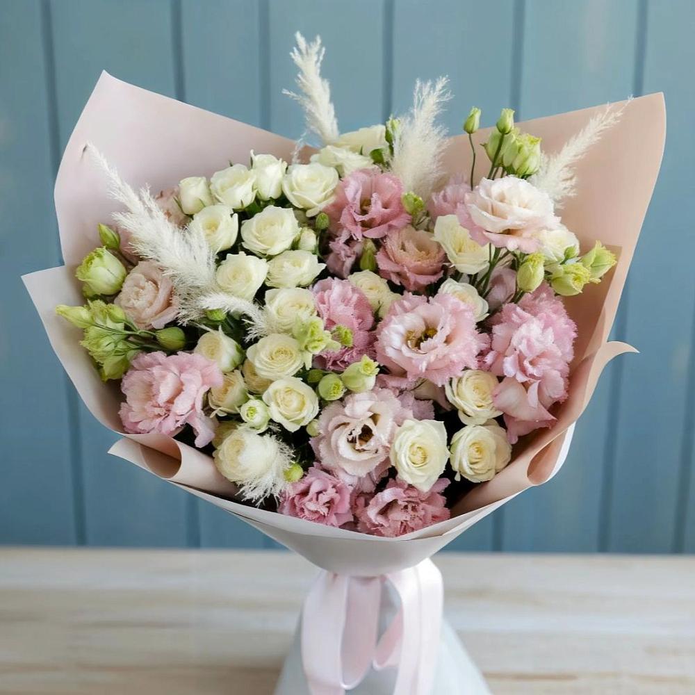 Букет цветов из: Альстромерии и Розы в Чебаркуле