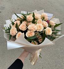 Букет Кремовые розы Латте в Чебаркуле