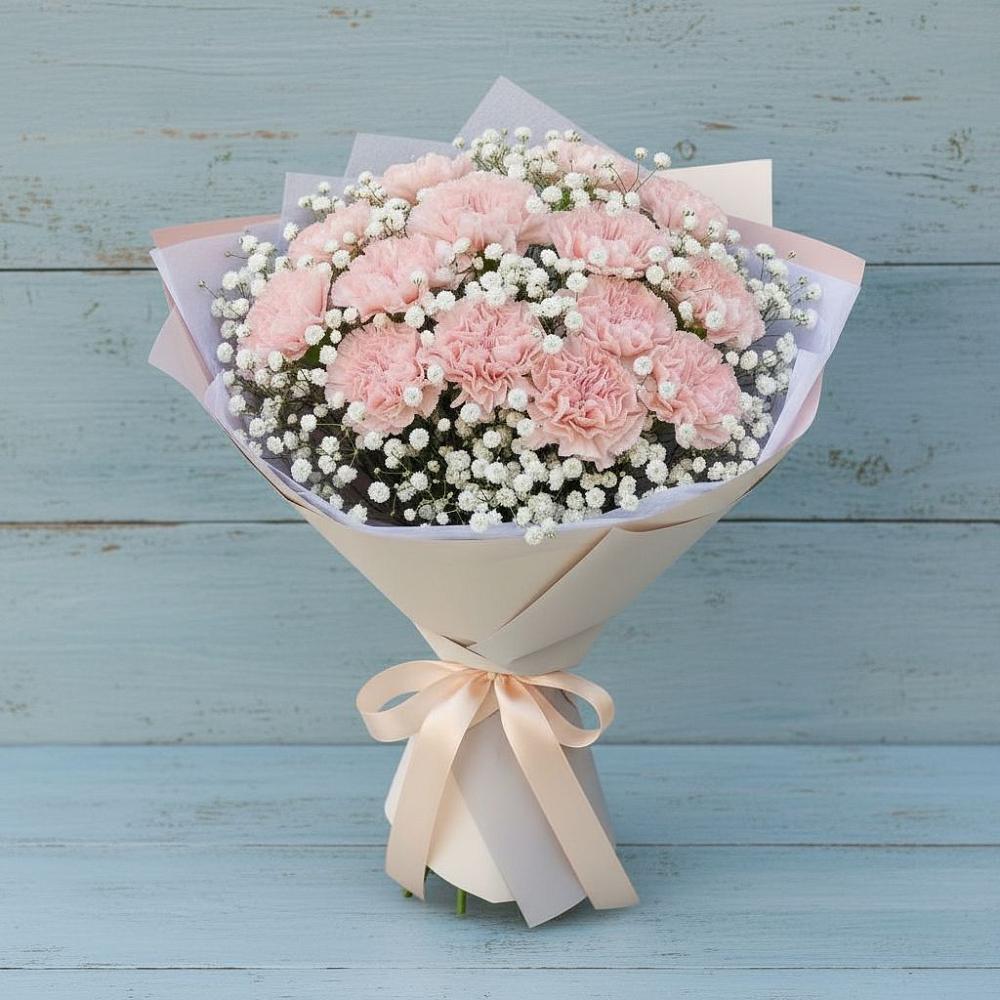 Букет цветов из: Гвоздики в Чебаркуле