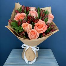 Букет цветов из:  Розы и Альстромерии в Чебаркуле