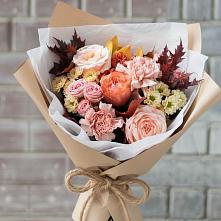 Букет цветов из:  Гвоздики, Хризантемы и Розы в Чебаркуле