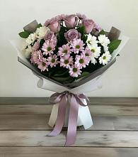 Букет цветов из:  Хризантемы и Розы в Чебаркуле