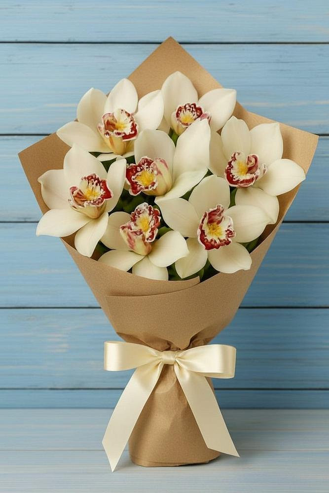 Букет цветов из: Орхидеи и Розы в Чебаркуле