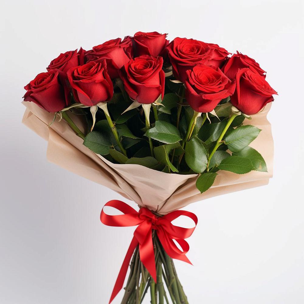 Букет 11 Красных роз Эдлесс Лав в Чебаркуле